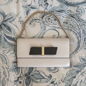 Kate Spade Bow Clutch with Gold Chain